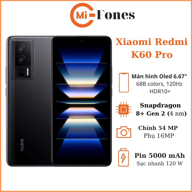 Điện thoại Xiaomi Redmi K60 Pro Snapdragon 8 Gen 2 Chính Hãng Bảo Hành 18 Tháng . | BigBuy360 - bigbuy360.vn