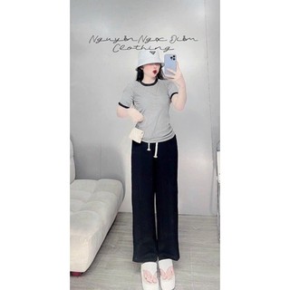 Set bộ thun quần dài sọc ( kèm hình thật )