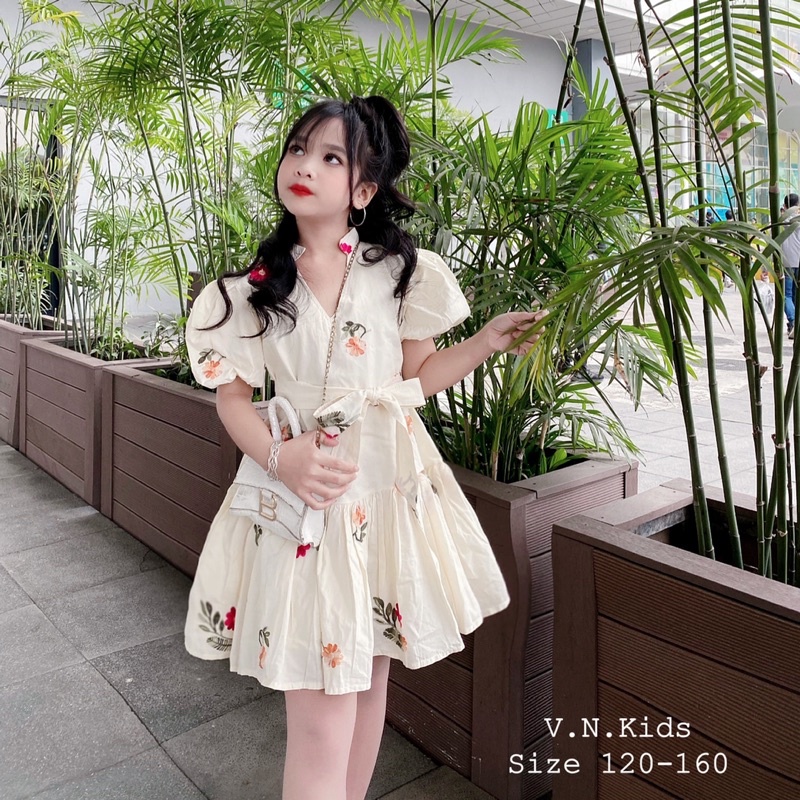 Váy hoa đuôi cá cho Bé đi chơi,đi biển size đại 17kg-40kg