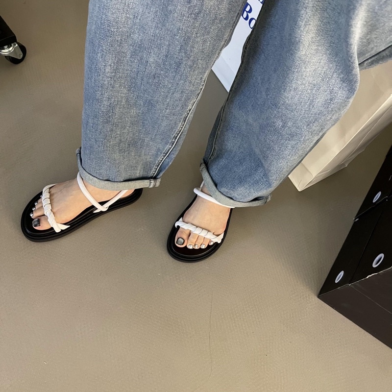 Giày sandal dây ngang quấn có quai sau