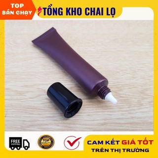 Tuýp Chiết Mỹ Phẩm ❤ Tuýp nhựa chiết mỹ phẩm 20ml Nâu, Rêu chiết mỹ phẩm, đựng gel .