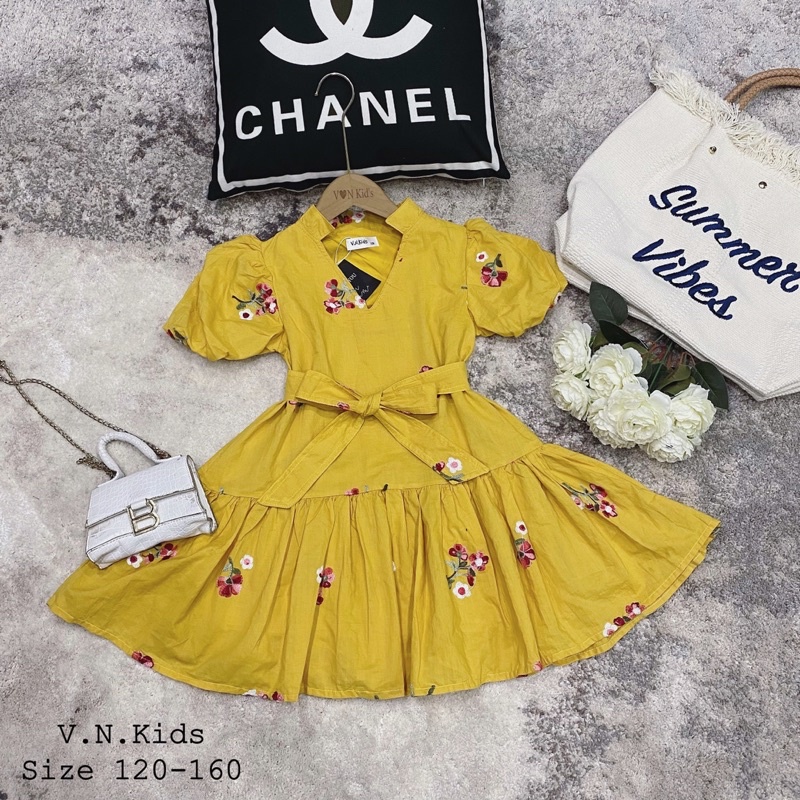 Váy hoa đuôi cá cho Bé đi chơi,đi biển size đại 17kg-40kg