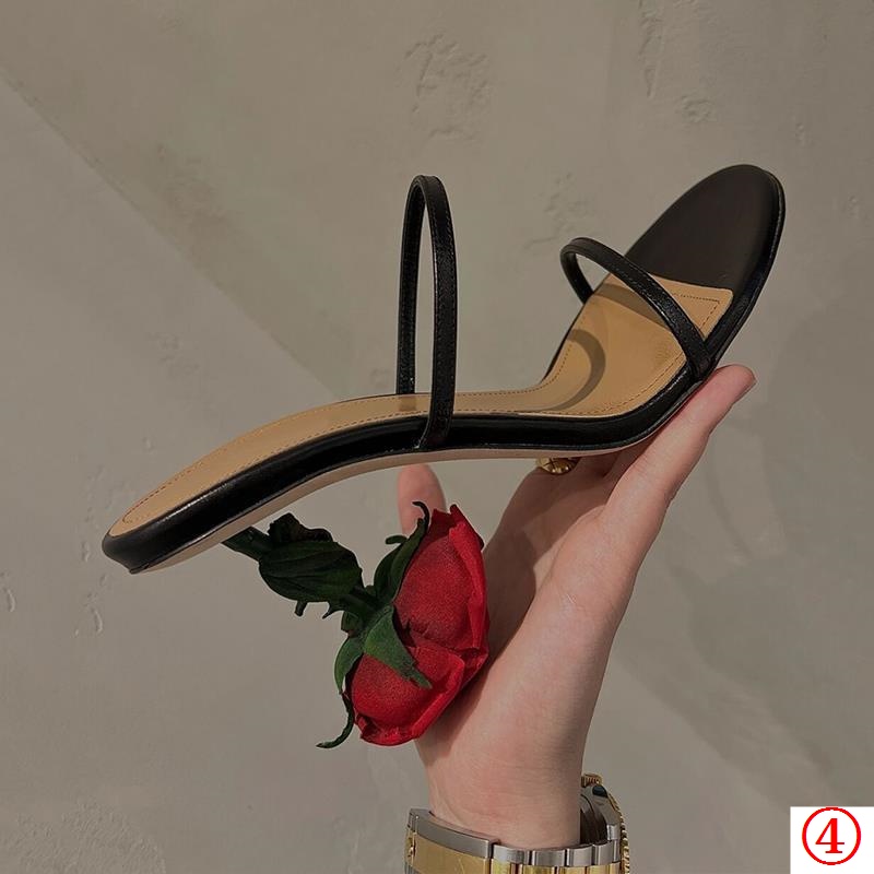 Giày Cao Gót Sandal Hở Ngón Quai Hoa Hồng Thời Trang Mùa Hè 2023 Phong Cách Mới Cho Nữ