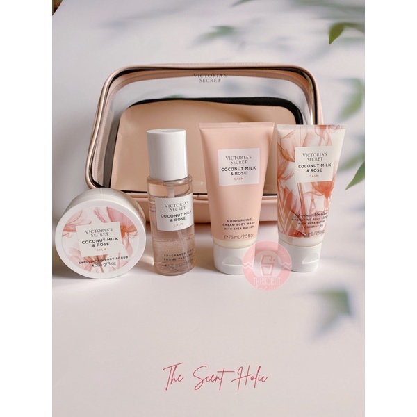 Bộ quà tặng 4 món Coconut Milk & Rose Victoria’s Secret kèm túi