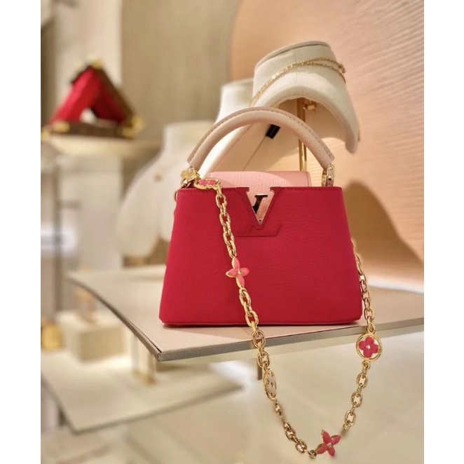 Túi xách nữ cao cấp LV CAPU bản mini sz21cm da bò phụ kiện sáng bóng