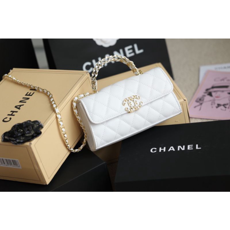 Túi xách nữ C.N Top da caviar sz20cm siêu đẹp form cực xinh xắn full 2box