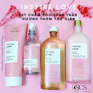 [Bill Mỹ] LOVE- Trọn Bộ chăm sóc toàn thân| Sữa tắm- Xịt thơm- Dưỡng thể Aromatherapy Bath & Body Works
