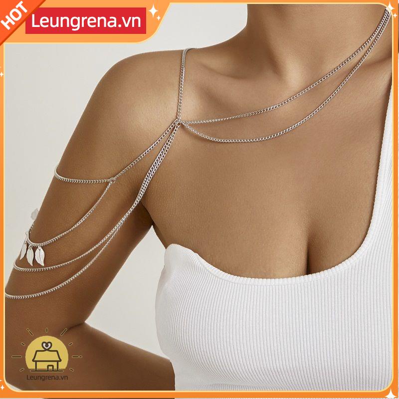 Dây Xích Đeo Cánh Tay Nhiều Lớp Tua Rua Phong Cách Âu Mỹ Độc Đáo Cho Nữ [Leungrena.vn]