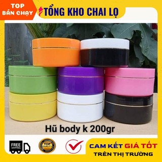 Hủ body 200g nhiều màu có nắp lót/hủ k200