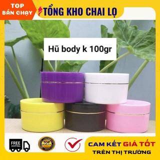 Hủ body 100g màu trắng hoặc đen có nắp lót