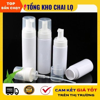 Chai xịt giọt đựng gel, sữa rửa mặt tạo bọt 150ml/100ml/50ml/30ml - chai vòi nhấn [giá sỉ tận gốc]