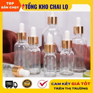 [50ml/100ml] Chai lọ đựng tinh dầu bóp giọt khoen vàng - chai lọ chiết mỹ phẩm [giá sỉ tận gốc]