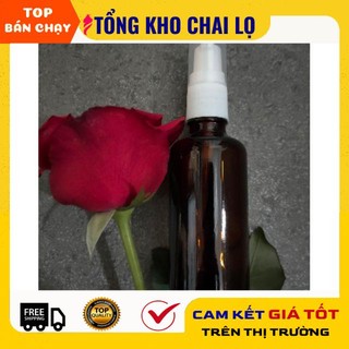 Chai xịt giọt thủy tinh nâu 15ml/20ml/30ml nút xịt giọt trắng