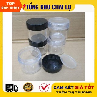Hủ nhựa trong 30g nắp đen/trong - hủ đựng kem - hủ đựng mỹ phẩm [giá sỉ tận gốc]
