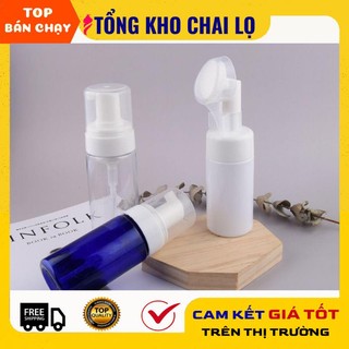 Chai tạo bọt đầu bàn chải 100ml/150ml trắng sữa- chai lọ chiết mỹ phẩm [giá sỉ tận gốc]