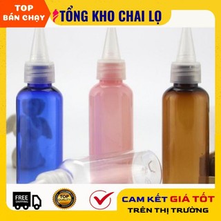 Chai nhựa nút nhọn 30ml/50ml/100ml - chai nhựa pet chiết mực [giá sỉ tận gốc]