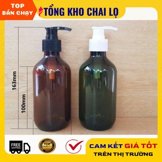 Chai nhựa pet xịt vòi nhấn 300ml/500ml bầu - chai lọ hủ mỹ phẩm [giá sỉ tận gốc]