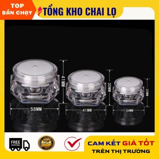 Hủ kim cương 10g - hu dung my pham - hu chiet my pham - hu dung kem - chai lo my pham