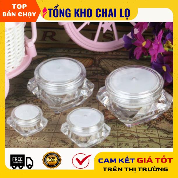 Hủ kim cương 10g - hu dung my pham - hu chiet my pham - hu dung kem - chai lo my pham