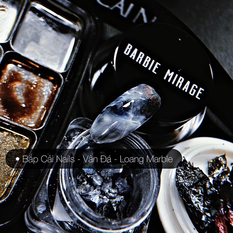 Màu nước vẽ Vân Đá Nail hũ vuông