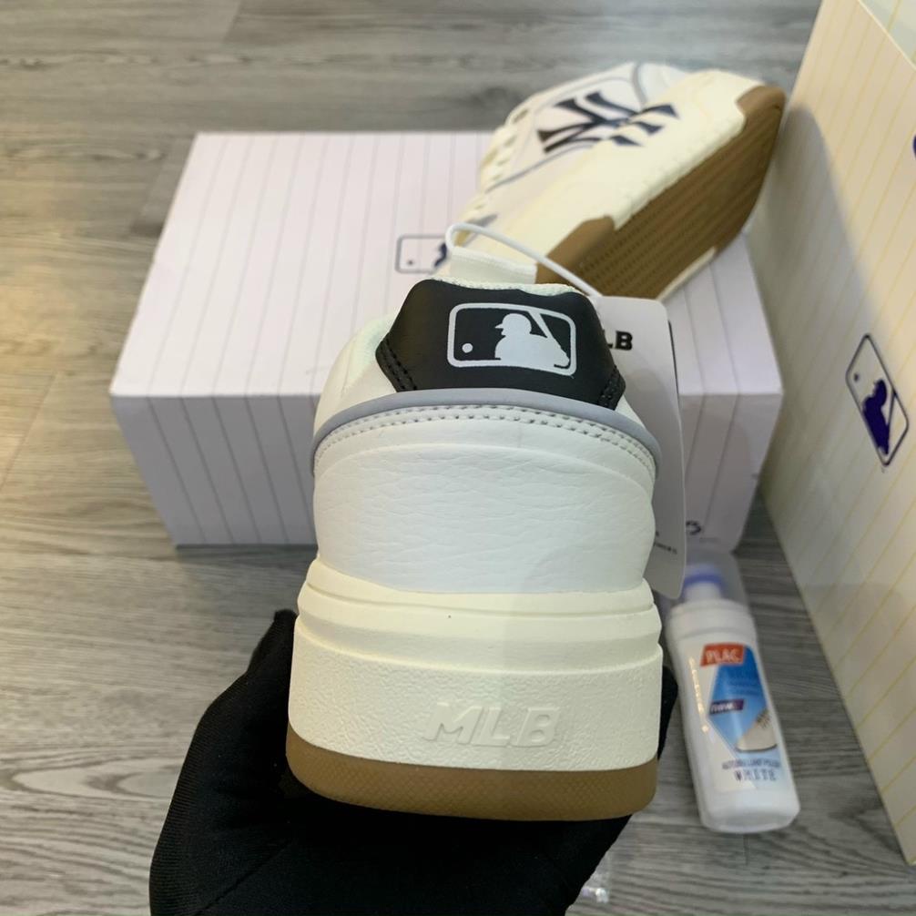 Giày thể thao MLB Chunky liner phản quang màu mới Hot , Giày sneaker nam nữ mlb trắng kem chữ đen đế nâu