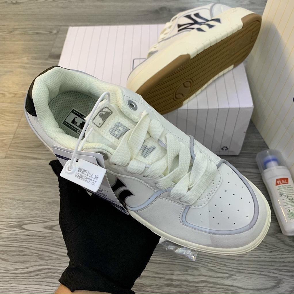 Giày thể thao MLB Chunky liner phản quang màu mới Hot , Giày sneaker nam nữ mlb trắng kem chữ đen đế nâu