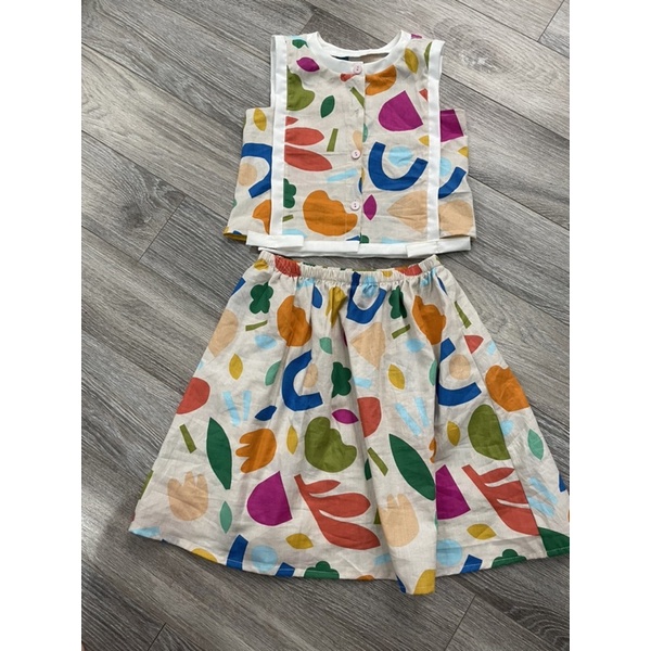 Bộ váy áo bé gái sát nách