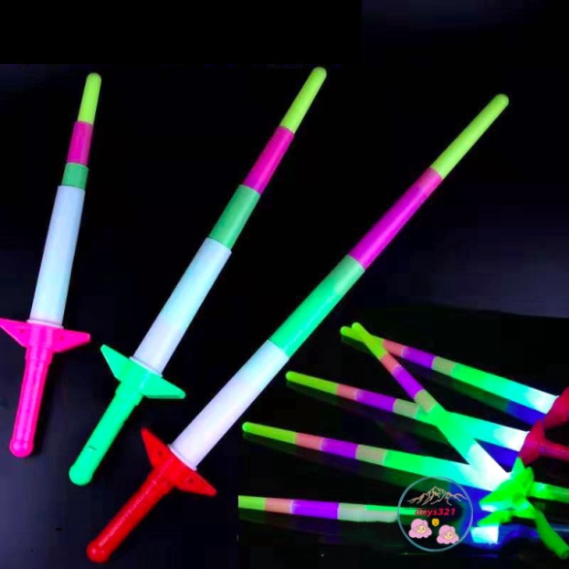 Kiếm Nhựa chiếu sáng đồ giải trí Kiếm Có đèn LED chiếu sáng Rút Gọn 4 Khúc