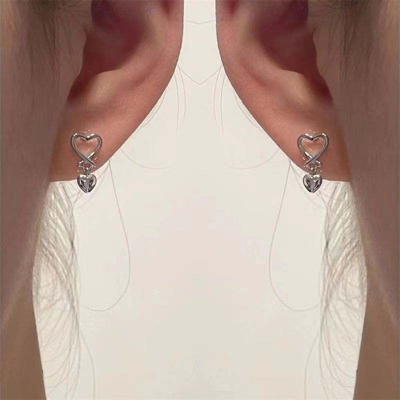 Bông Tai Thiết Kế Hình Trái Tim Đơn Giản Ngọt Ngào Dễ Phối Đồ