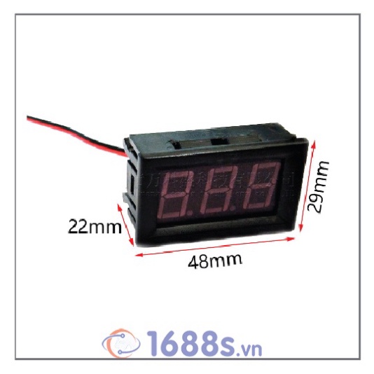 Đồng hồ hiển thị điện áp DC 4.5V -30V 2 Dây - 1688s.vn
