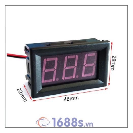 Đồng hồ hiển thị điện áp DC 4.5V -30V 2 Dây - 1688s.vn