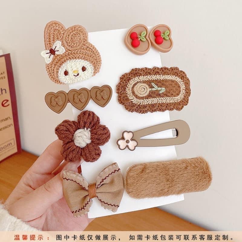 Sét 7 kẹp tóc kute cho bé