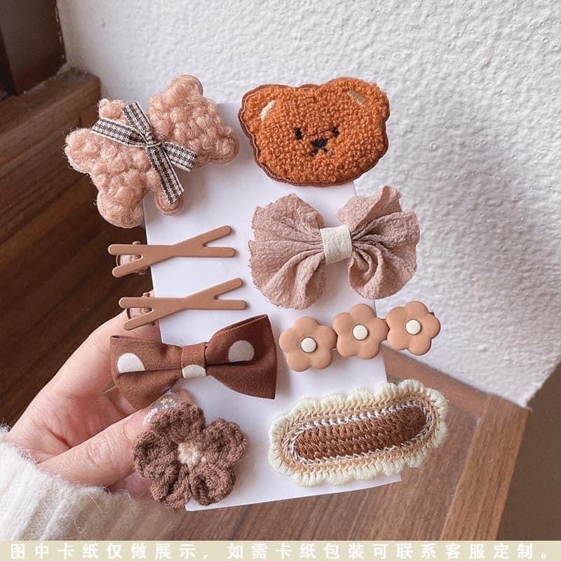 Sét 7 kẹp tóc kute cho bé