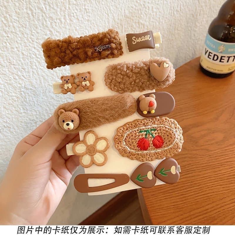 Sét 7 kẹp tóc kute cho bé