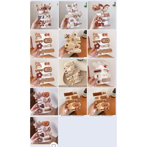 Sét 7 kẹp tóc kute cho bé