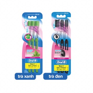 Bàn chải đánh răng oral - b trà đen/ trà xanh