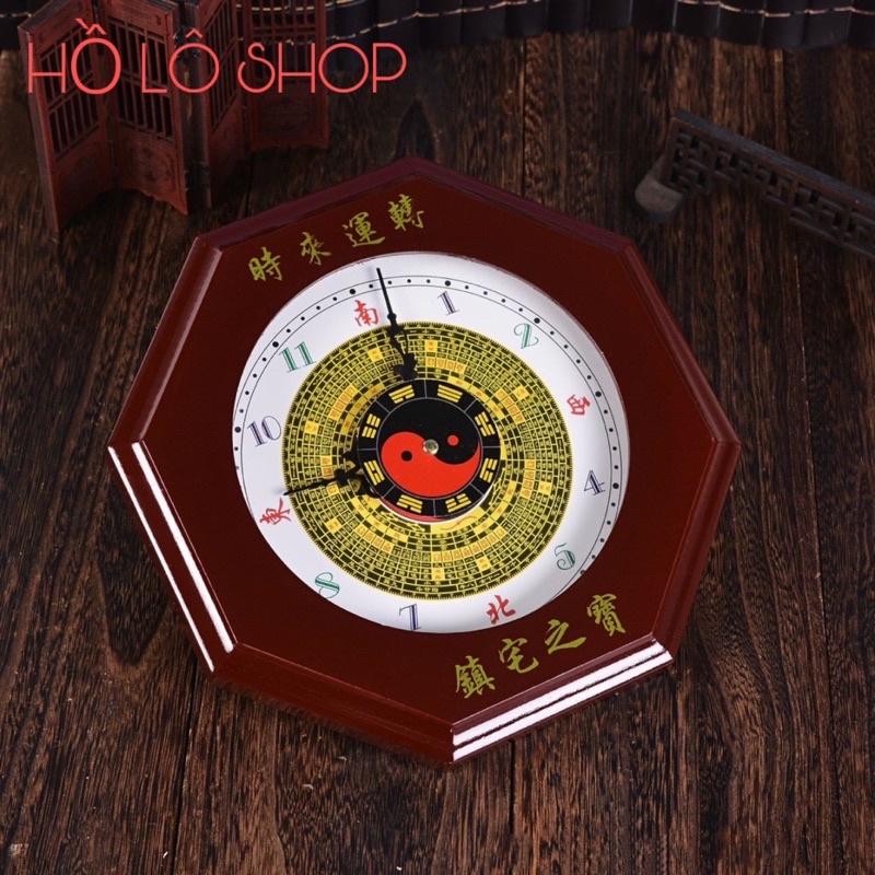 Đồng Hồ Gỗ Đào Thái Cực