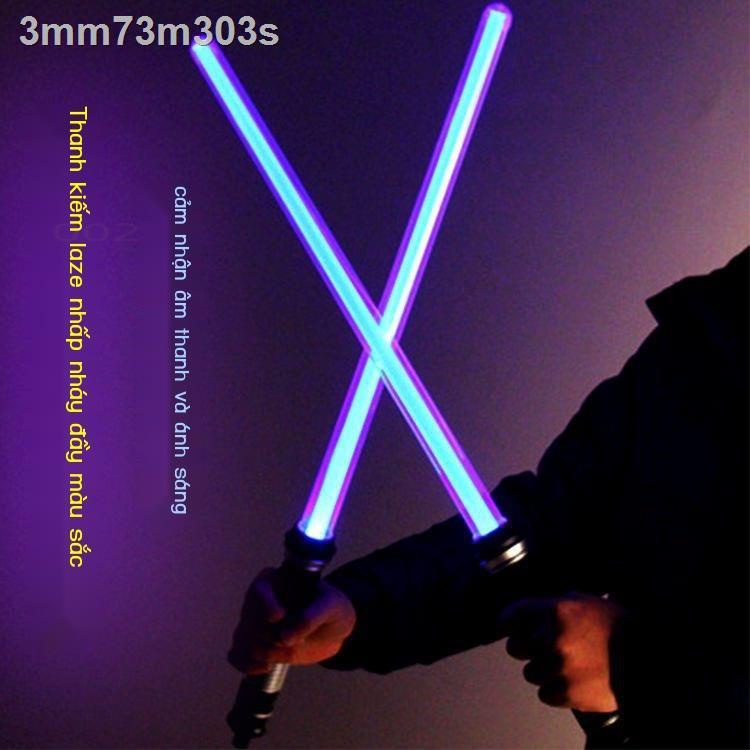 ☁3mm73m303sSet 2 Thanh Kiếm Ánh Sáng Lấp Lánh 1 Cái "Star Wars” Đồ Chơi Hóa Trang Saber Dành Cho Trẻ E