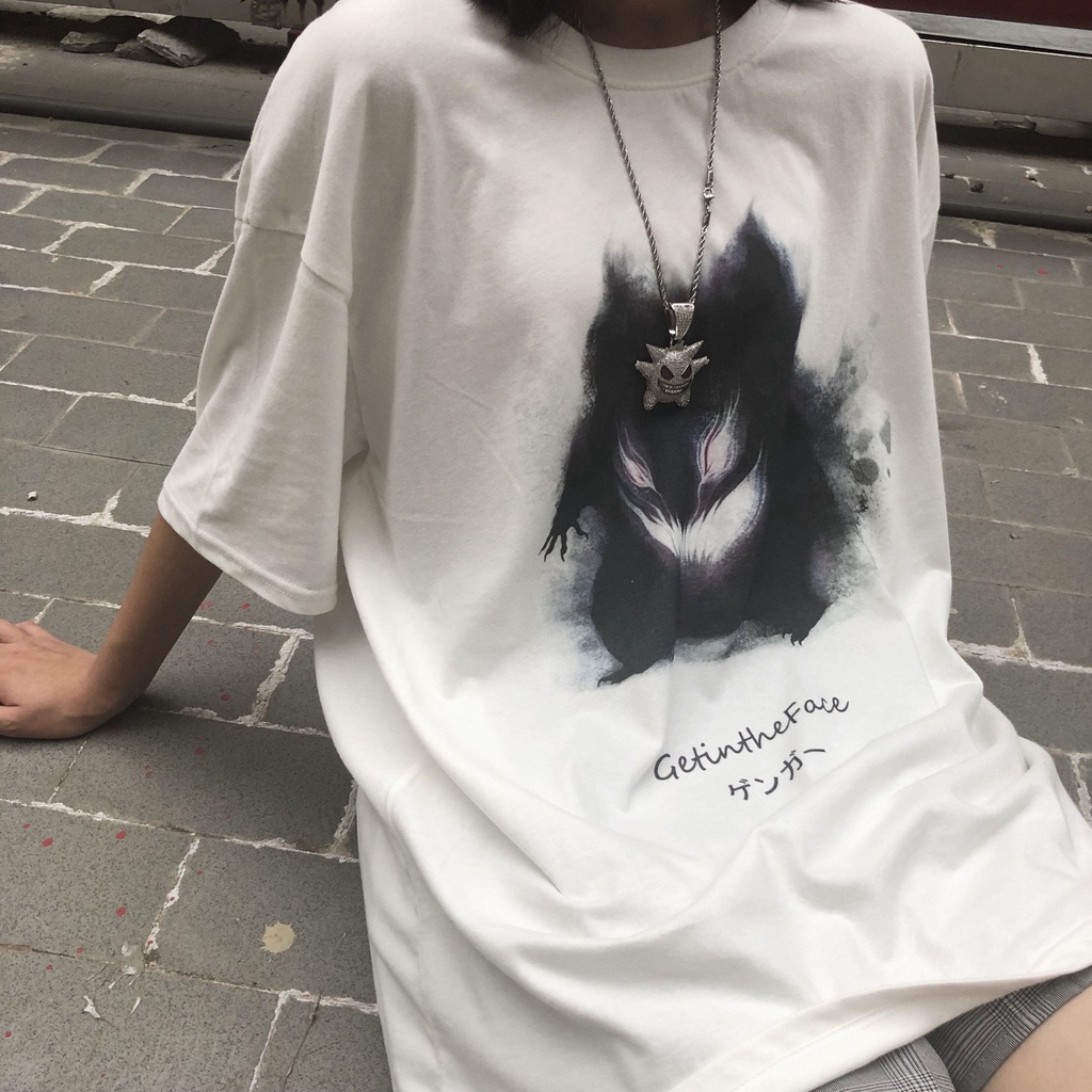 Áo Thun Tay Ngắn Dáng Rộng In Họa Tiết Phong Cách Hàn Quốc Thời Trang Cho Nữ