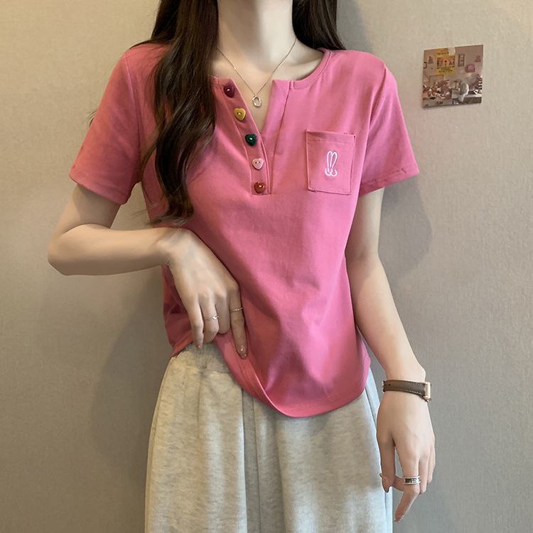 Áo Thun Tay Ngắn Dáng Ôm Thiết Kế Ba Chiều Thời Trang Mùa Hè Cho Nữ