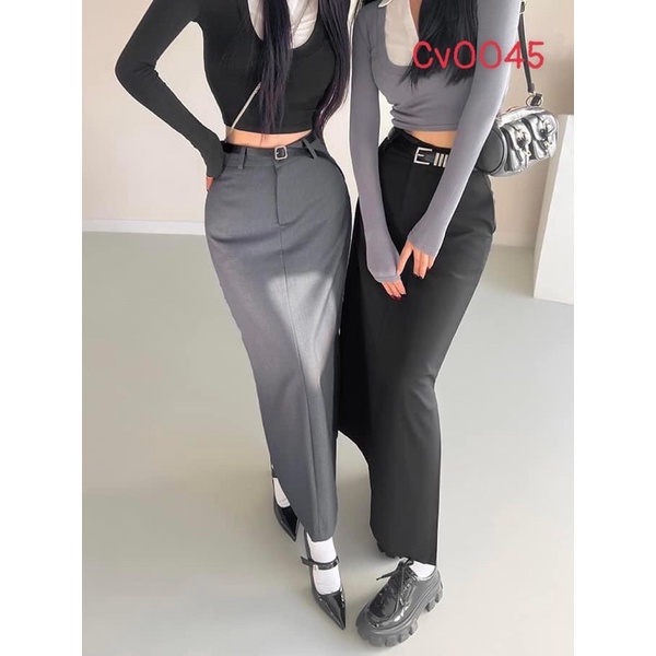 Chân váy dáng dài kèm đai