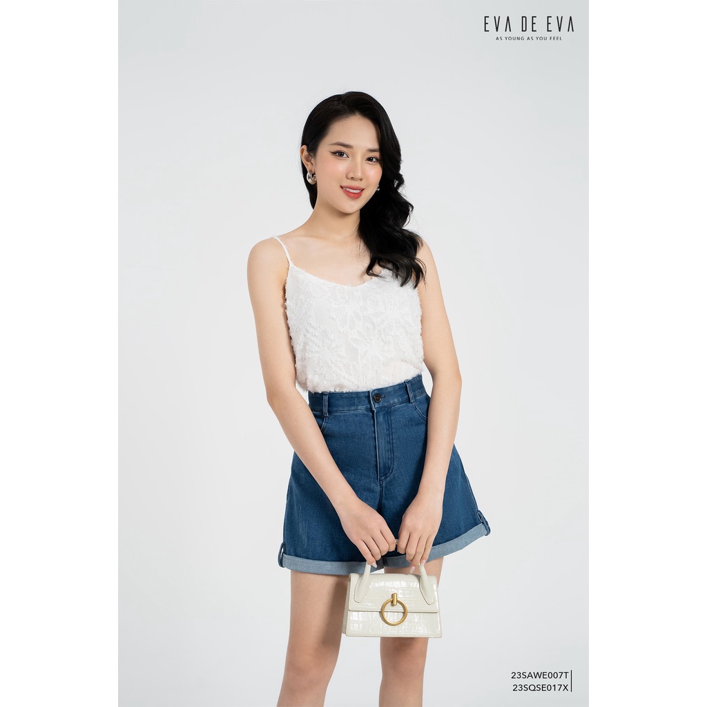 Áo hai dây trắng nữ Eva de Eva 23SAWE007T