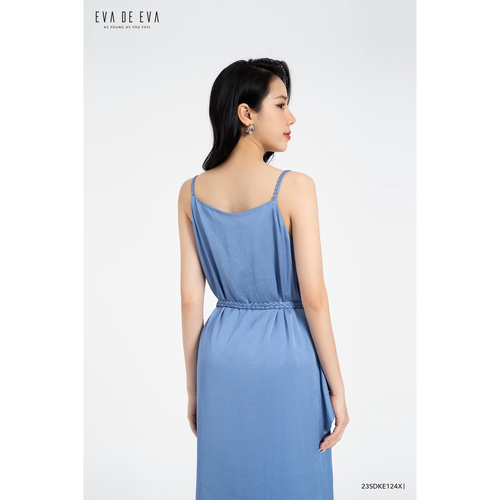 Đầm lụa hai dây dáng suông dài Eva de Eva 23SDKE124X