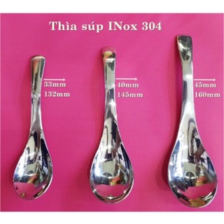 Thìa súp inox 304 nhập khẩu, Thìa phở inox xịn