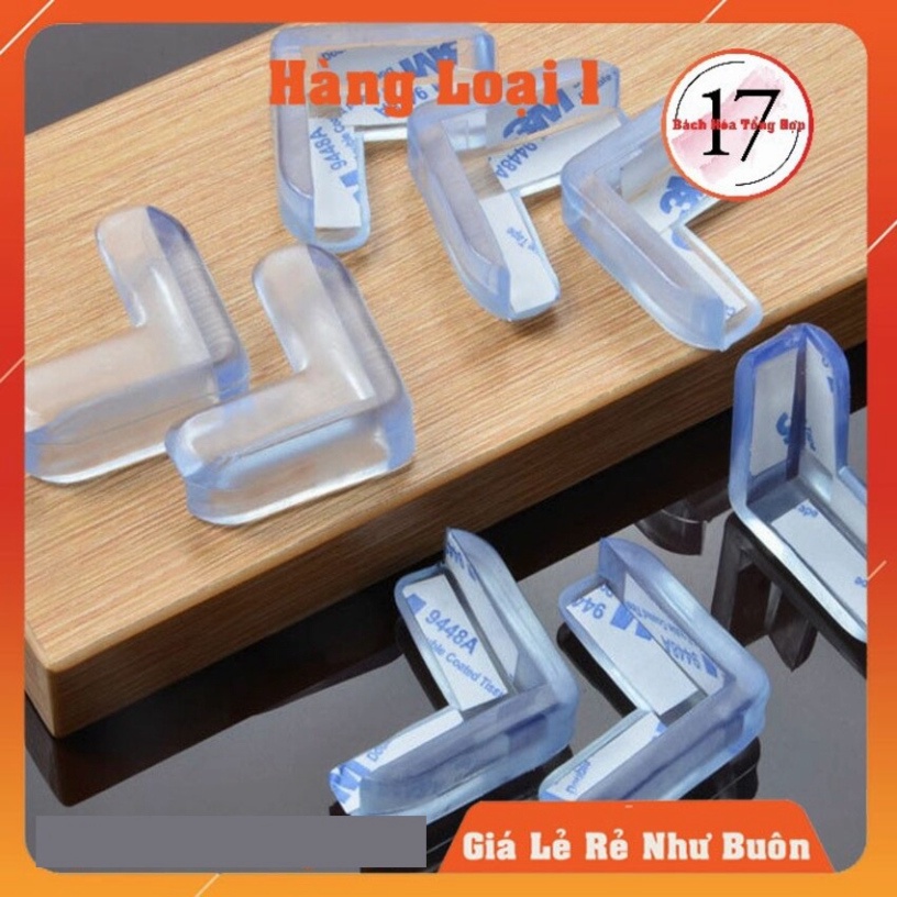 Bịt góc bàn, bọc cạnh bàn kính, cạnh tủ vuông bằng silicon an toàn cho bé SIGO