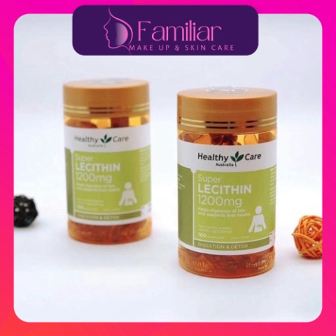 Mầm Đậu Nành Healthy Care Super Lecithin 1200mg (100 viên), Hàng Chính Hãng Úc