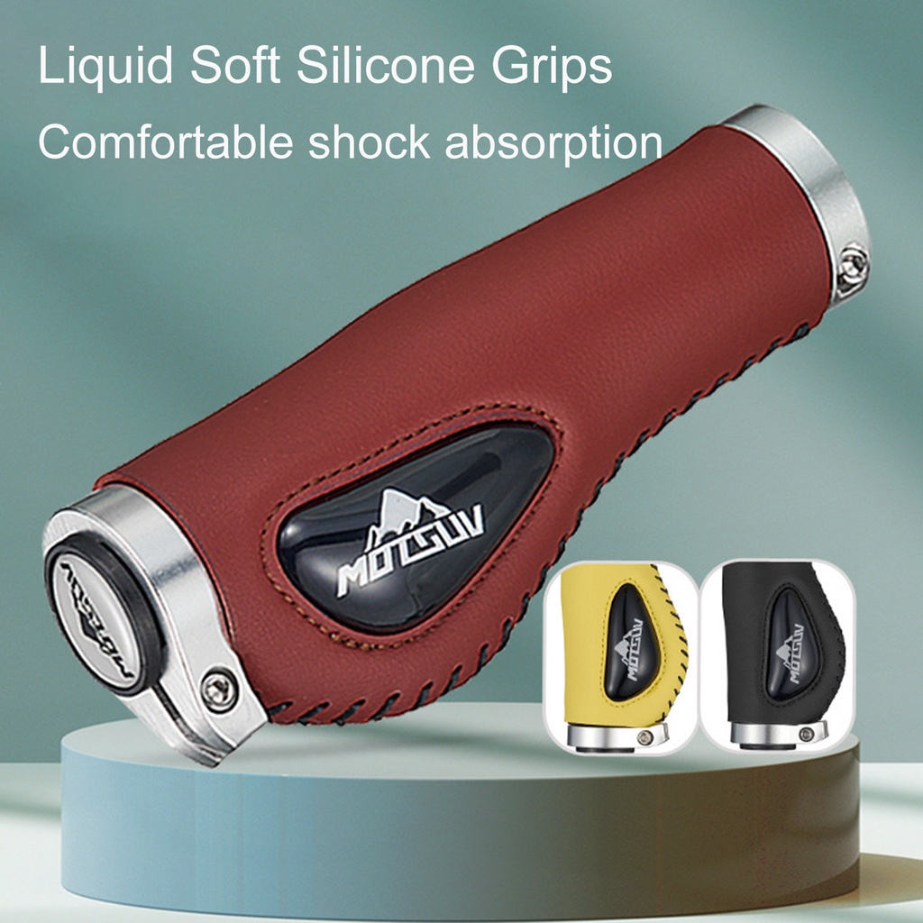 Tay Nắm Xe Đạp Bằng Da Sợi Nhỏ Chống Mòn Chống Sốc