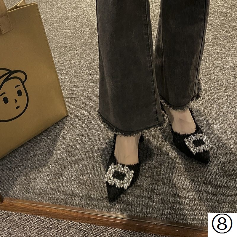 Giày Cao Gót Mũi Nhọn Thiết Kế Mới Thời Trang Mùa Xuân Thu 2023 Dành Cho Nữ