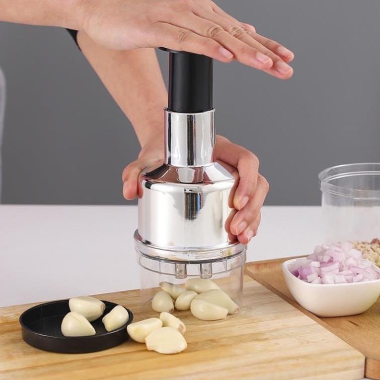 Dụng Cụ Đập Dập Hành Tỏi Bằng Tay - Dập Tỏi Ớt Cán Dài