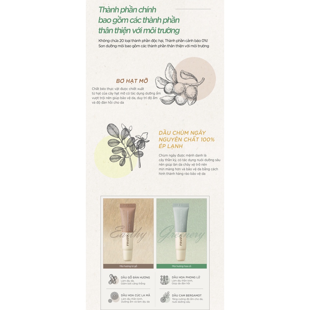 Kem Dưỡng Môi Frudia Re:proust Essential Blending Lip Butter Greenery 10g
